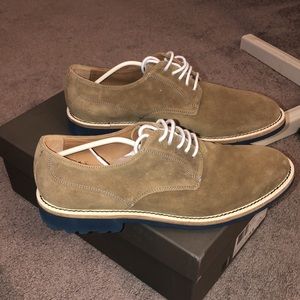 New Mens UGG Collection Nevio Tan Oxford Dress Lace Up Leather Formal Shoes